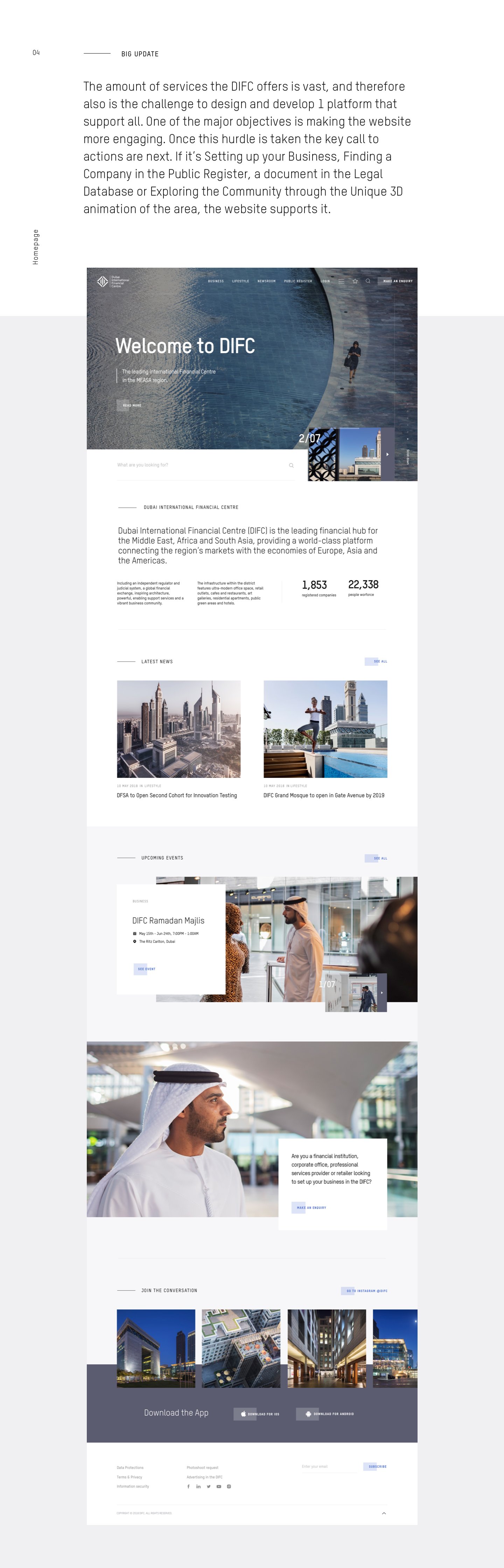 DIFC — Platform screens