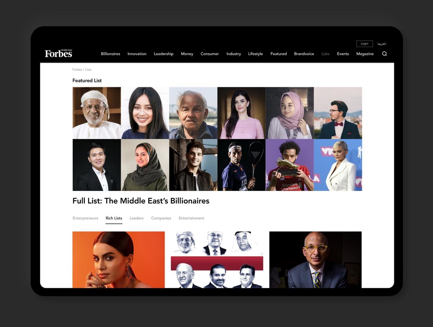 Forbes Middle East — Article layout