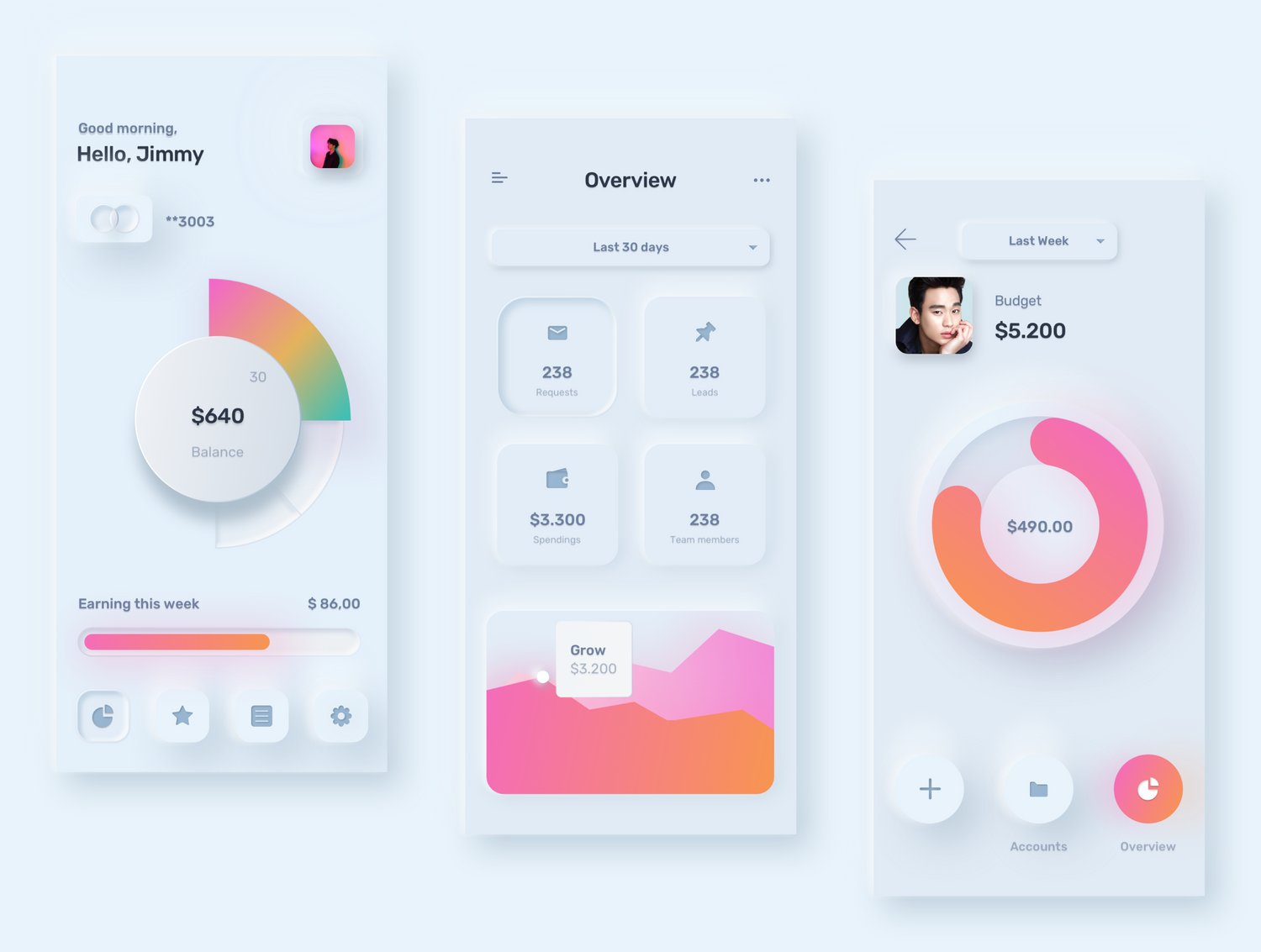 Skeuomorph — E-commerce screens